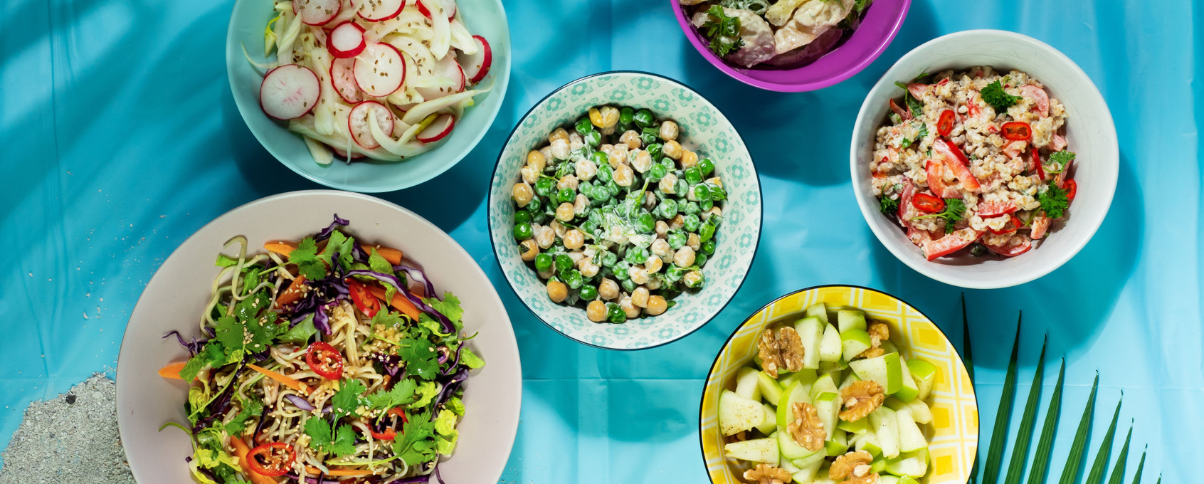 Sallad och dressing till grillmat