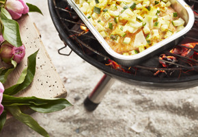 Grillad örret med curry och annanas