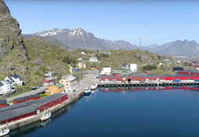 Overview of Stamsund in Lofoten