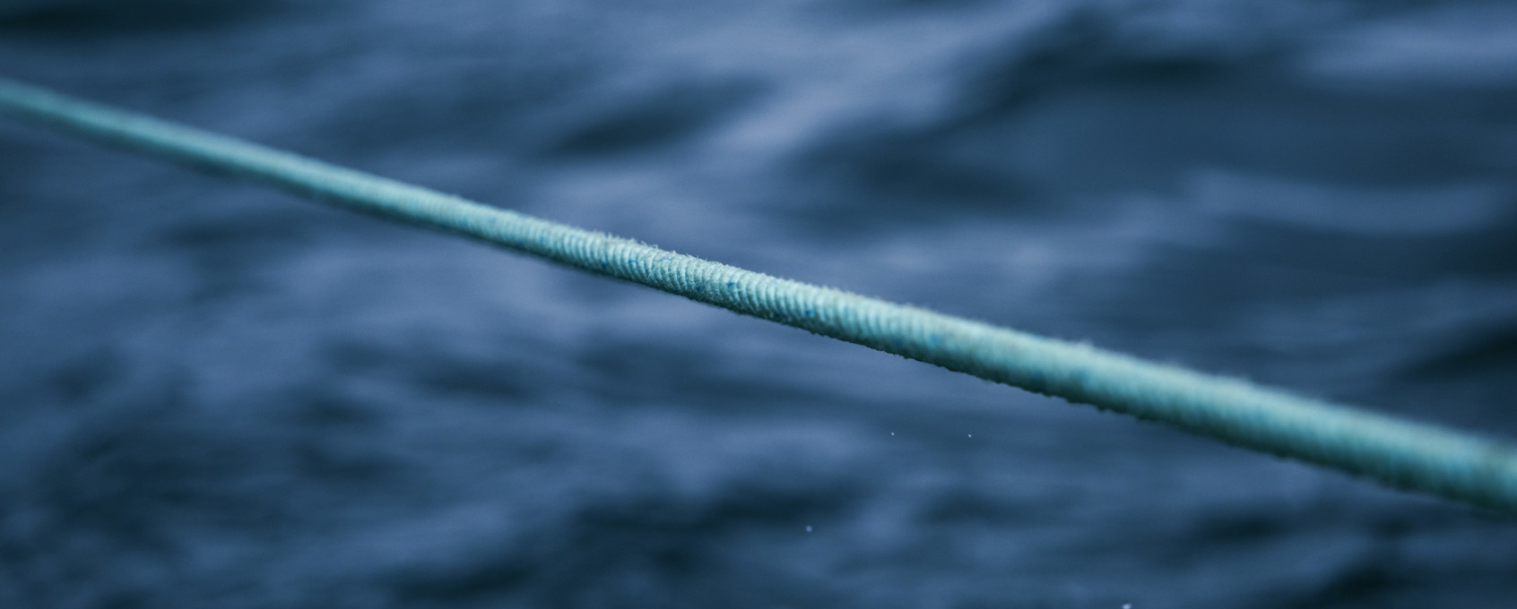 Grønt tau fra fiskebåt