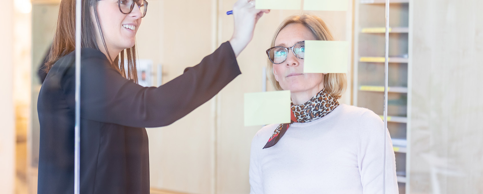 Employees work at the office