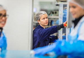 Employee at work at factory