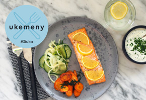 Laks med agurk- og fennikelsalat