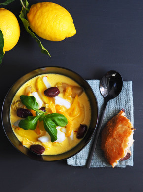 Gul fiskegryte med torsk og safran