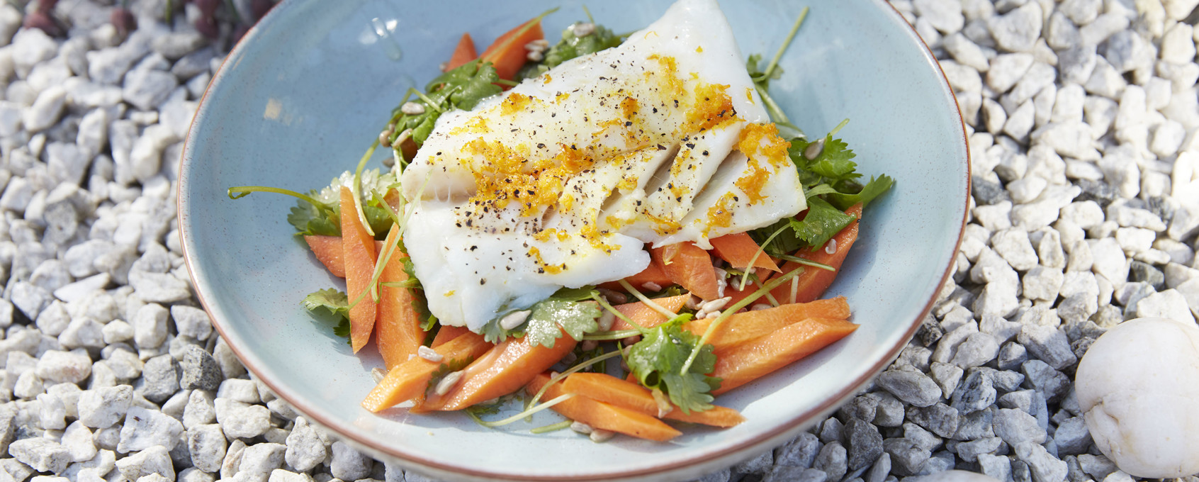 Grillad torsk med apelsin och koriander