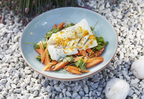 Grillad torsk med apelsin och koriander