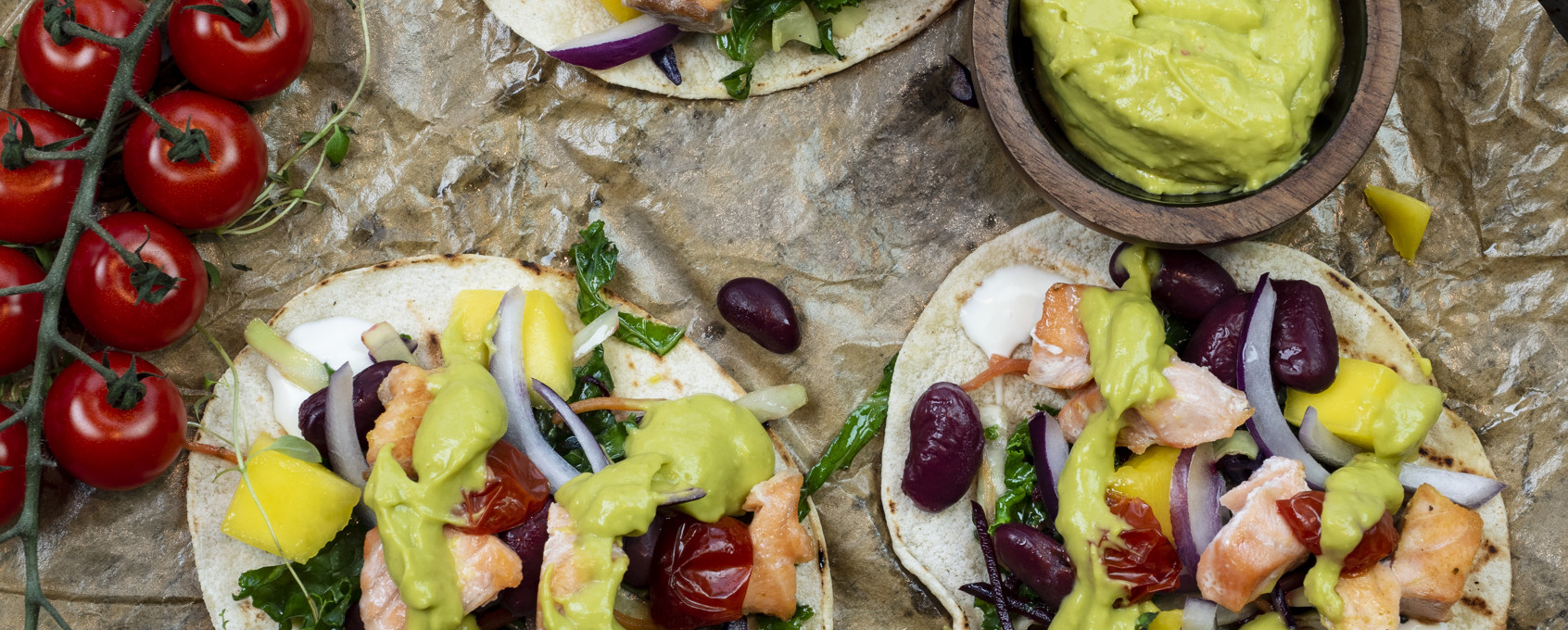 Laxtaco med guacamole