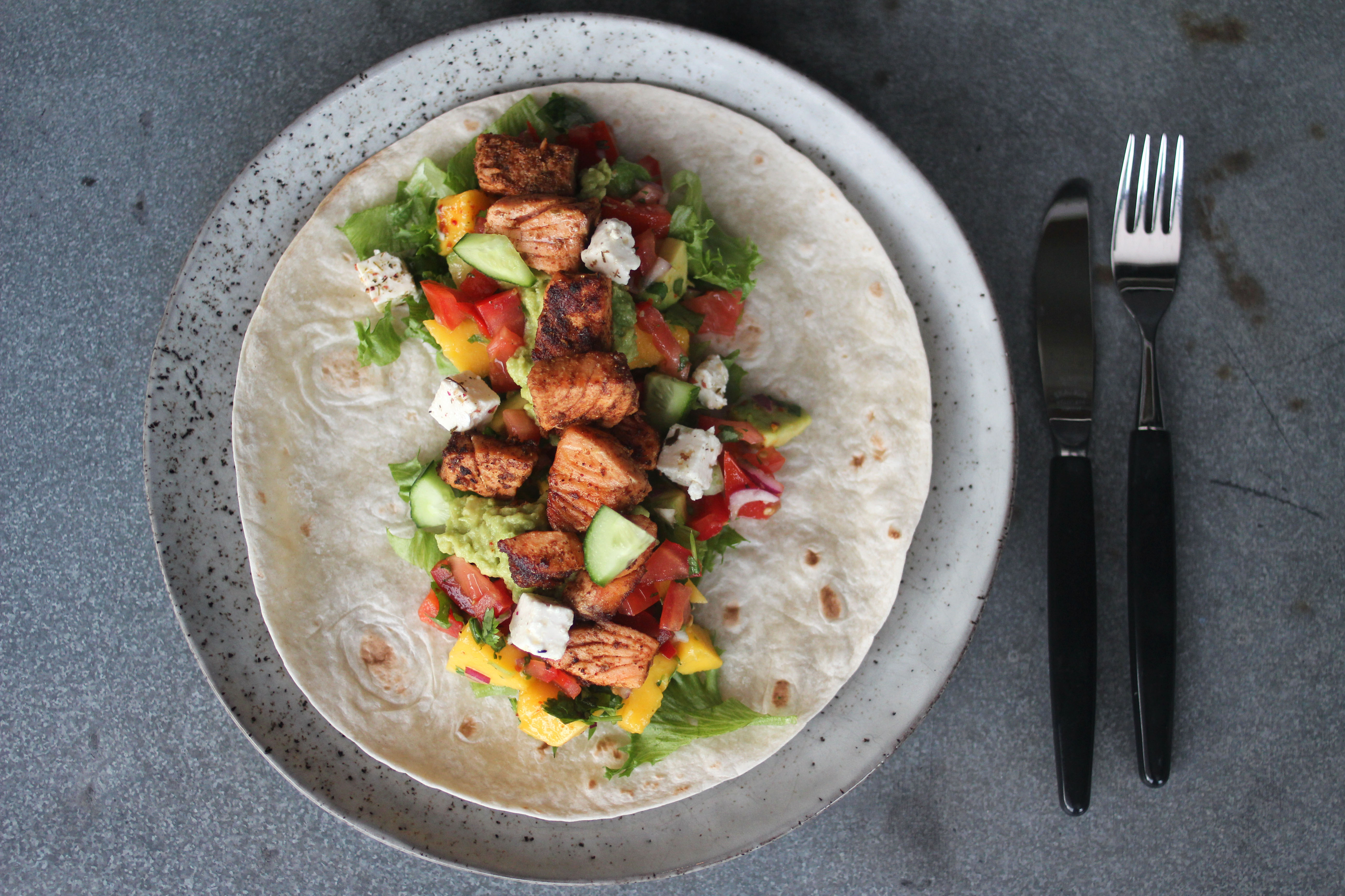 Laxtacos med mangosalsa