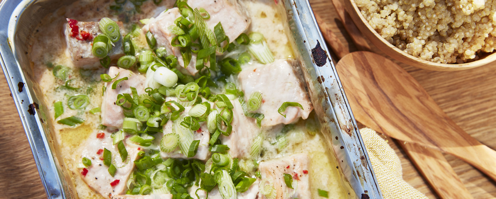 Ørret med kokosmelk, chili og lime