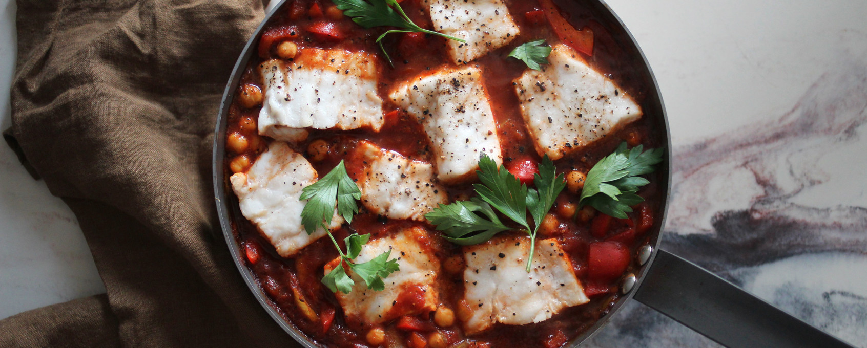 Torsk i form med smak av Mellanöstern